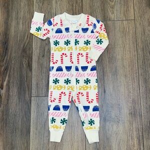 Hanna Andersson Holiday Christmas Candy One-Piece Zippy Sz 3-6 Months EUC
